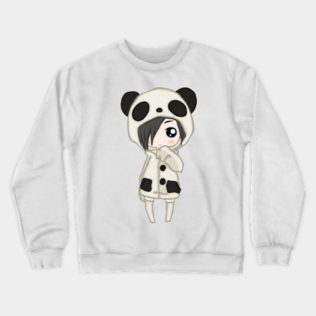 Panda Girl Crewneck Sweatshirt by valentinahramov